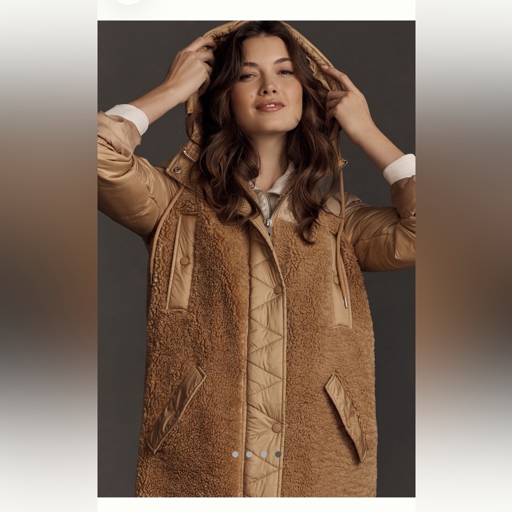 Anthropologie Avec Filles Colorblock Sherpa Coat